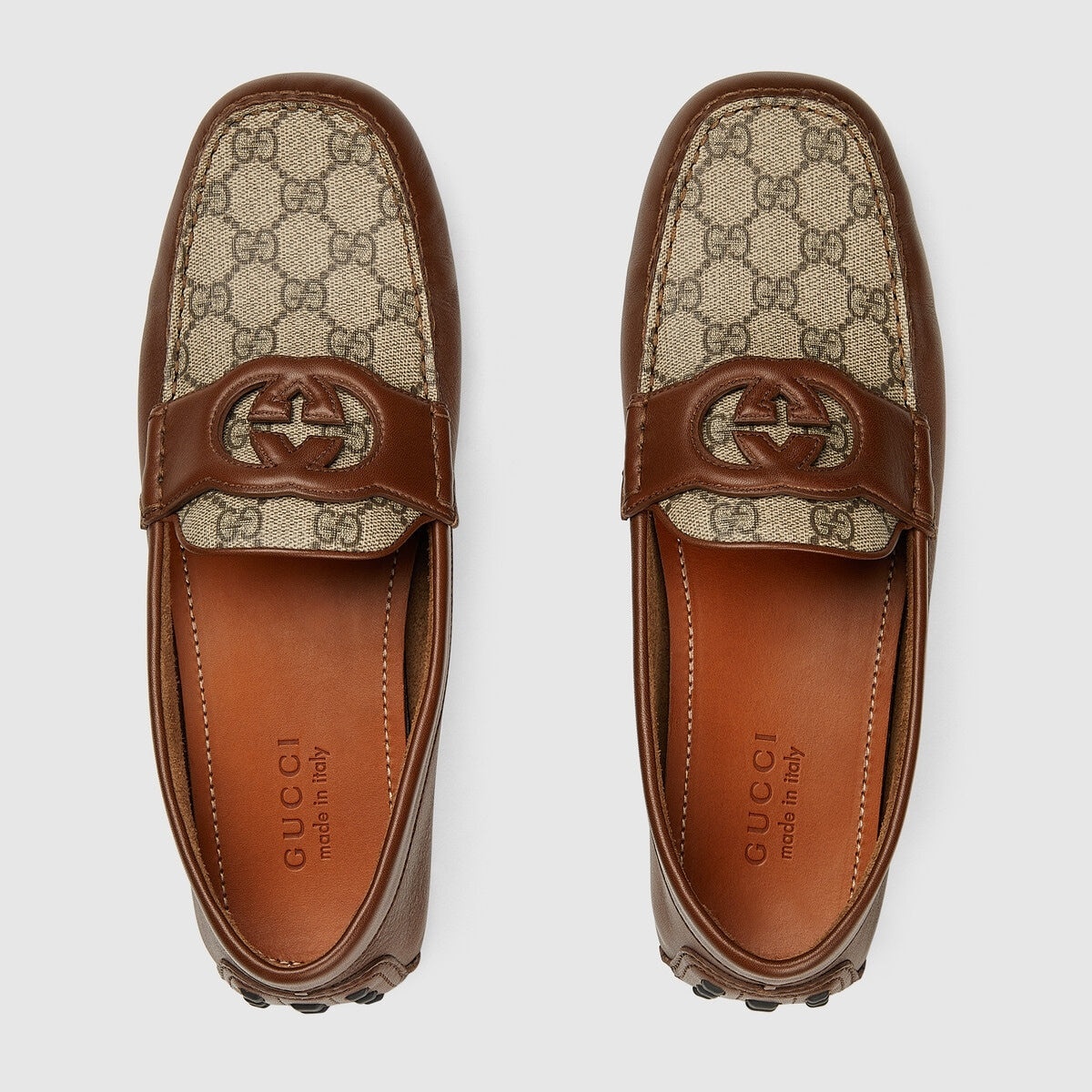 Gucci Interlocking G Leather Drivers - 3