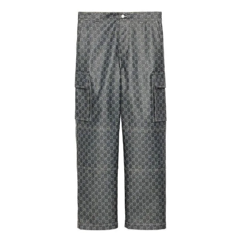 Gucci GG Denim Jacquard Trouser 'Dark Blue Ivory' 771522-XDCTA-4390 - 1