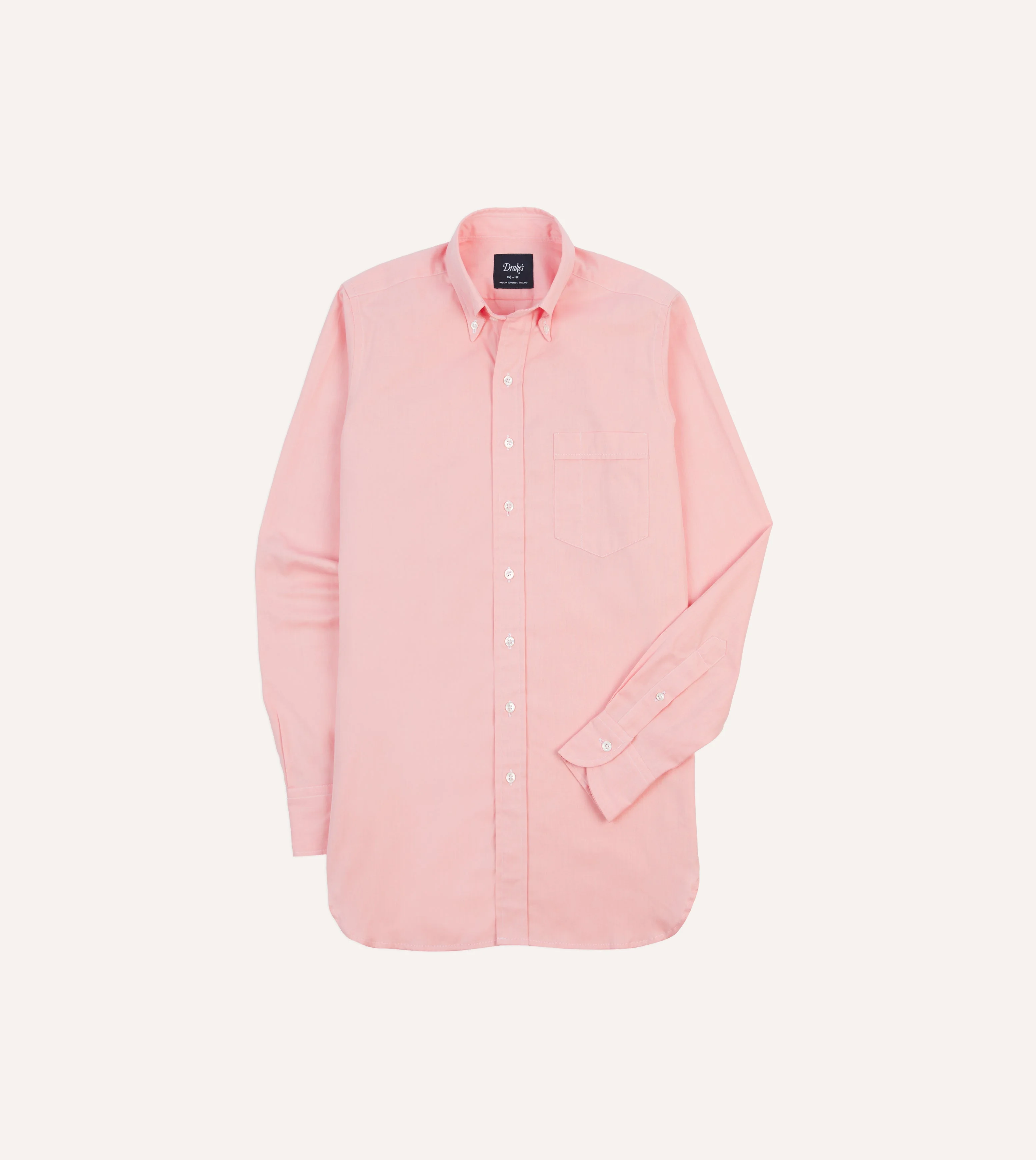 Pink Pinpoint Oxford Cotton Cloth Button-Down Shirt - 1