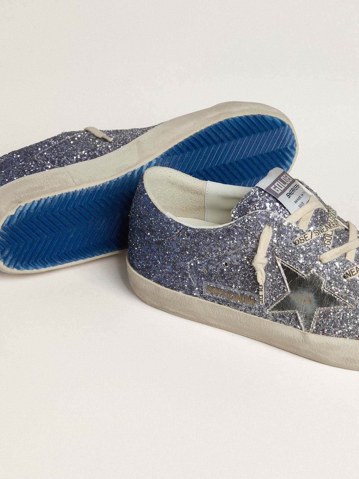 Super-Star LTD in multicolor glitter with silver metallic leather star - 3
