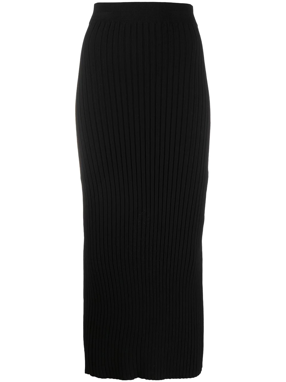 rib-knit midi skirt - 1