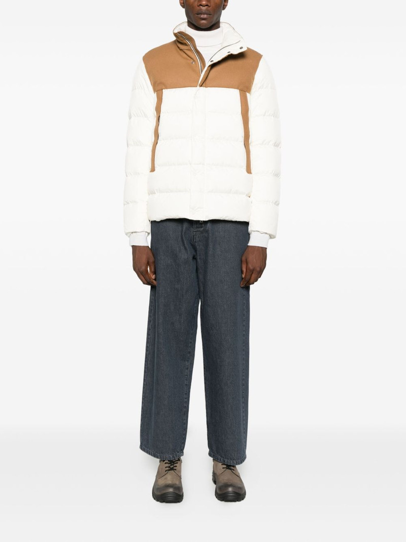 Herno panelled quilted coat outlook