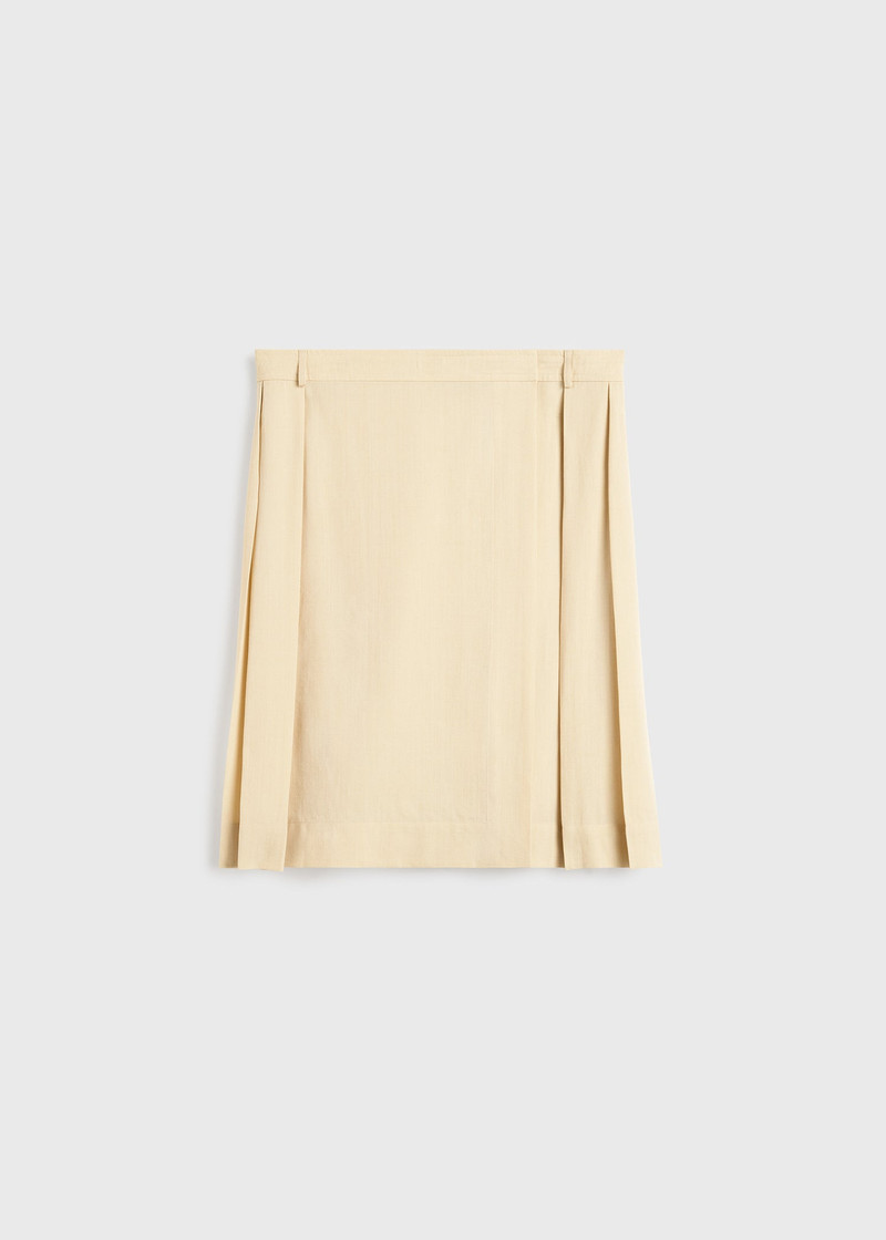 Pleated wrap skirt champagne 1
