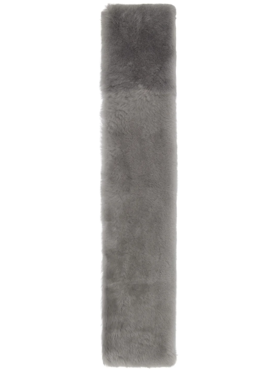 Gray Tuxedo Shearling Scarf - 1