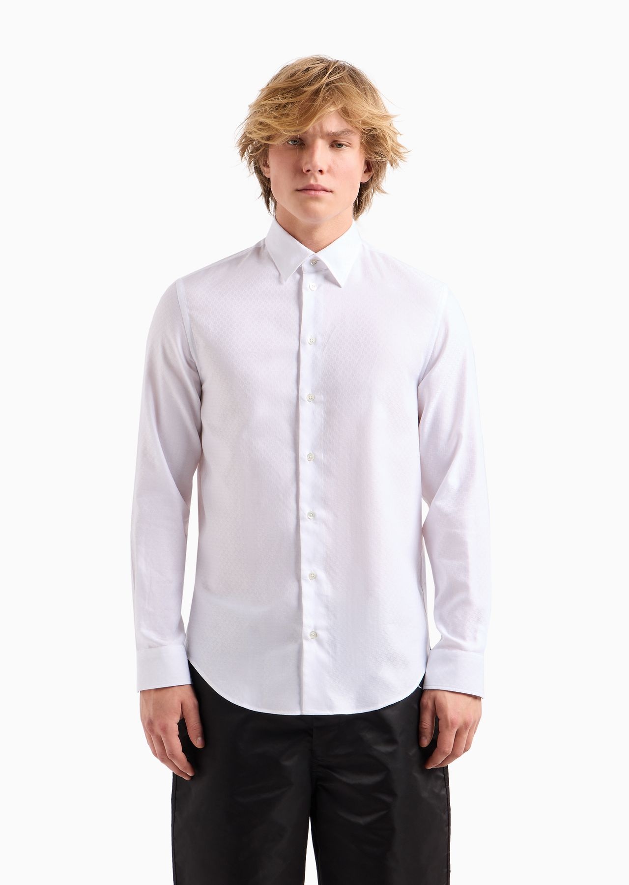 Shiny shirt with jacquard pattern - 2