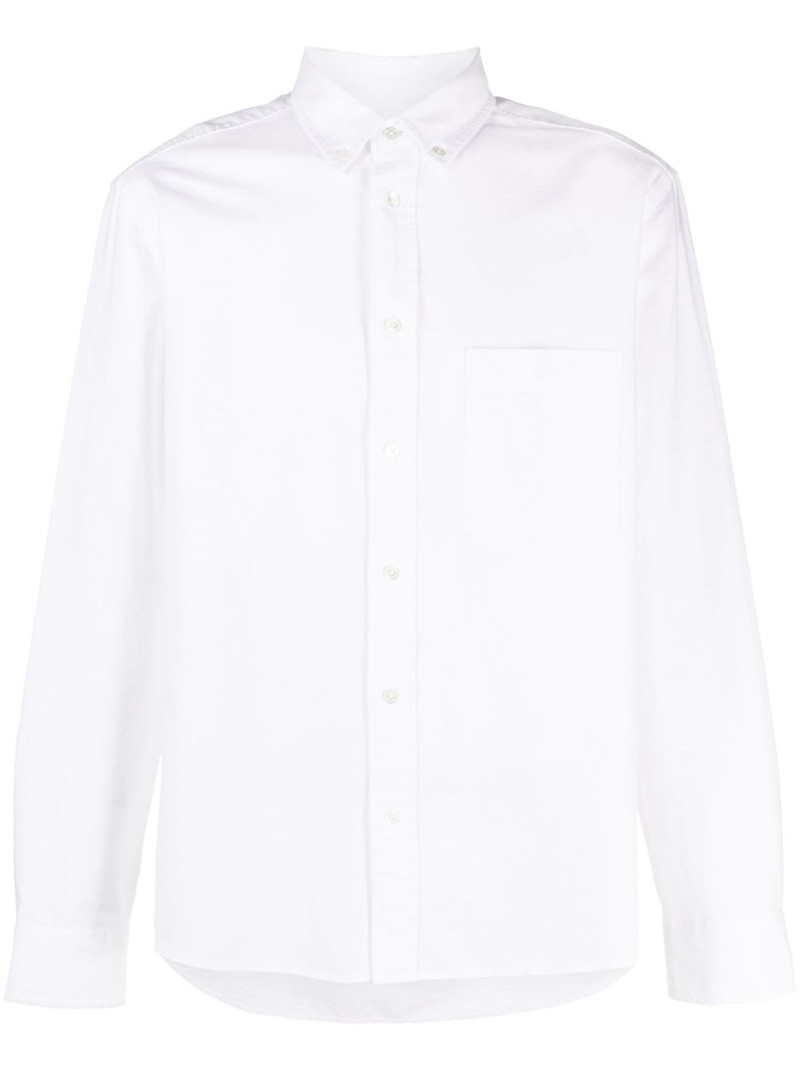 logo-embroidered button-down shirt 1