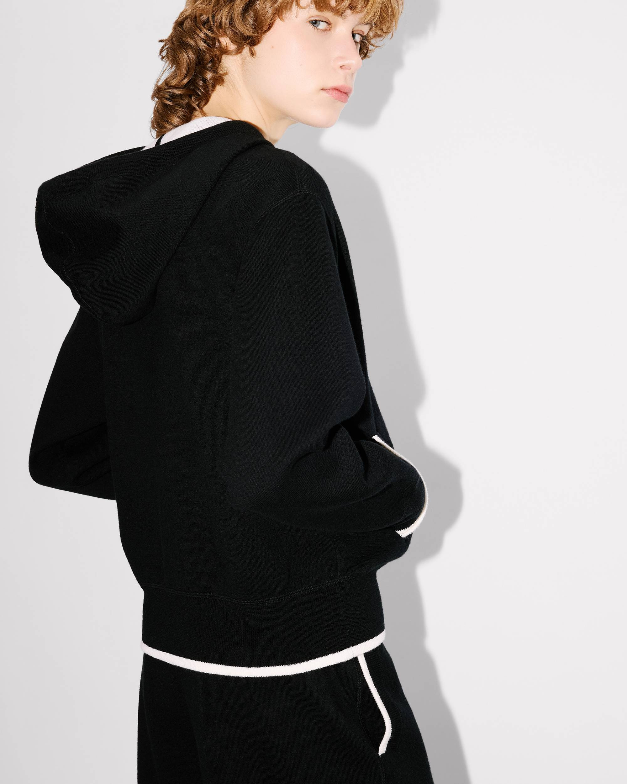 'Boke Flower 2.0' embroidered zip-up hoodie in cotton and wool - 7