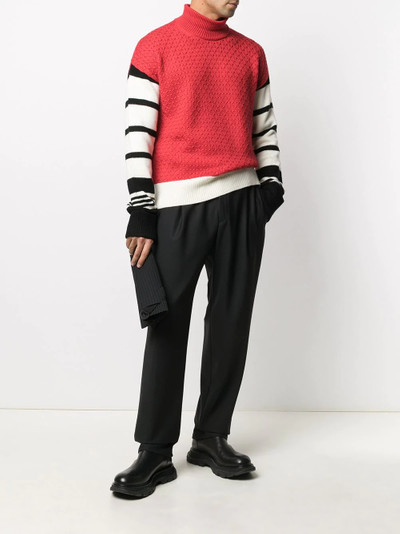 Neil Barrett striped-sleeve jumper outlook