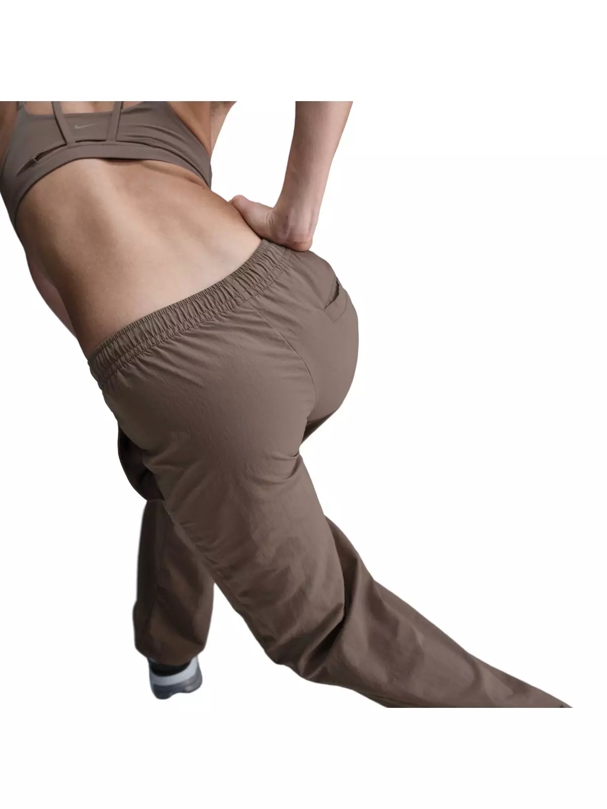 Women's Sportswear Everything Wovens Mid-Rise Open-Hem Pants - Brown - 2