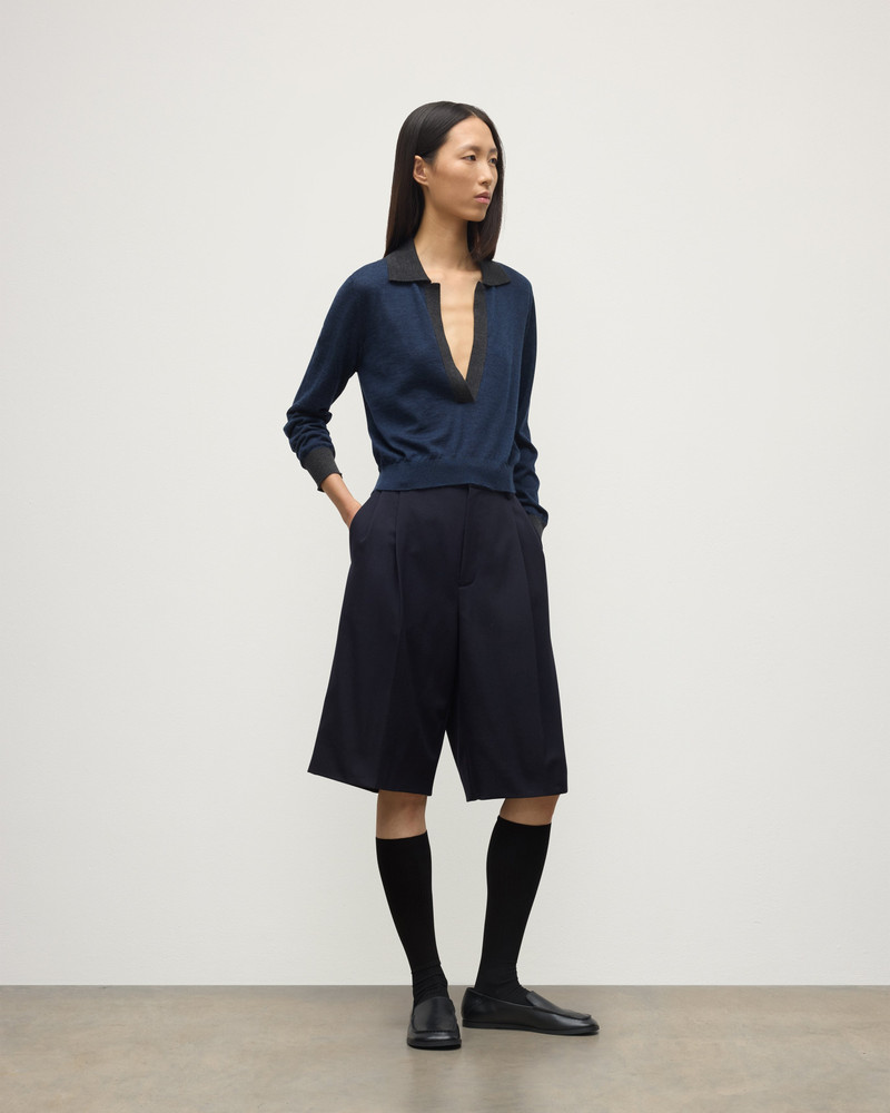 Dee Navy & Grey Superfine Cashmere Shirt 4