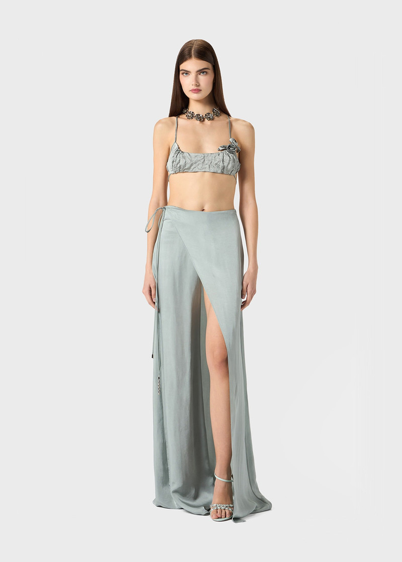 Blumarine PAREO-STYLE PANTS IN TWILL outlook