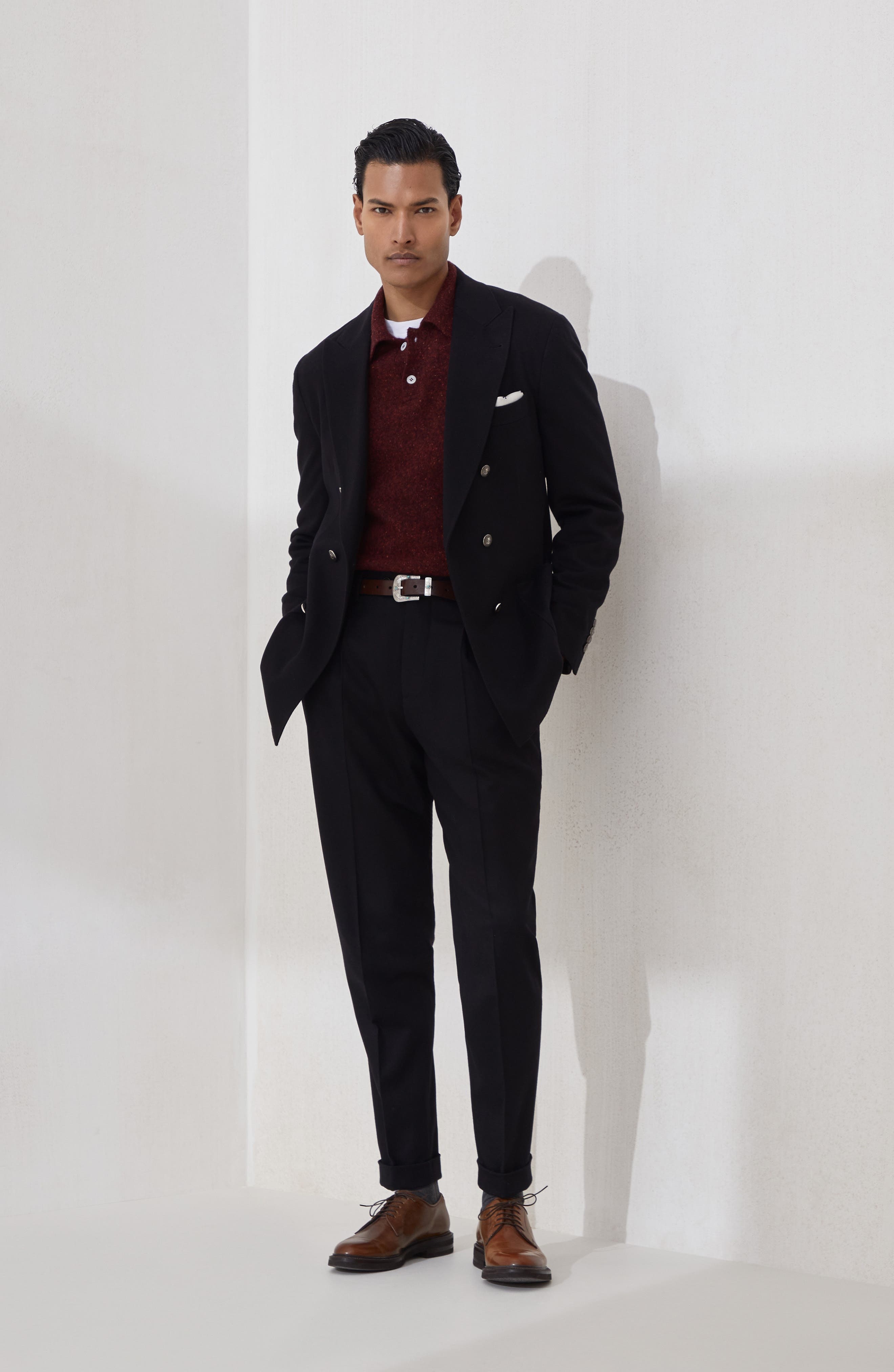 Brunello Cucinelli Flecked polo shirt in Amaranth at Nordstrom - 6
