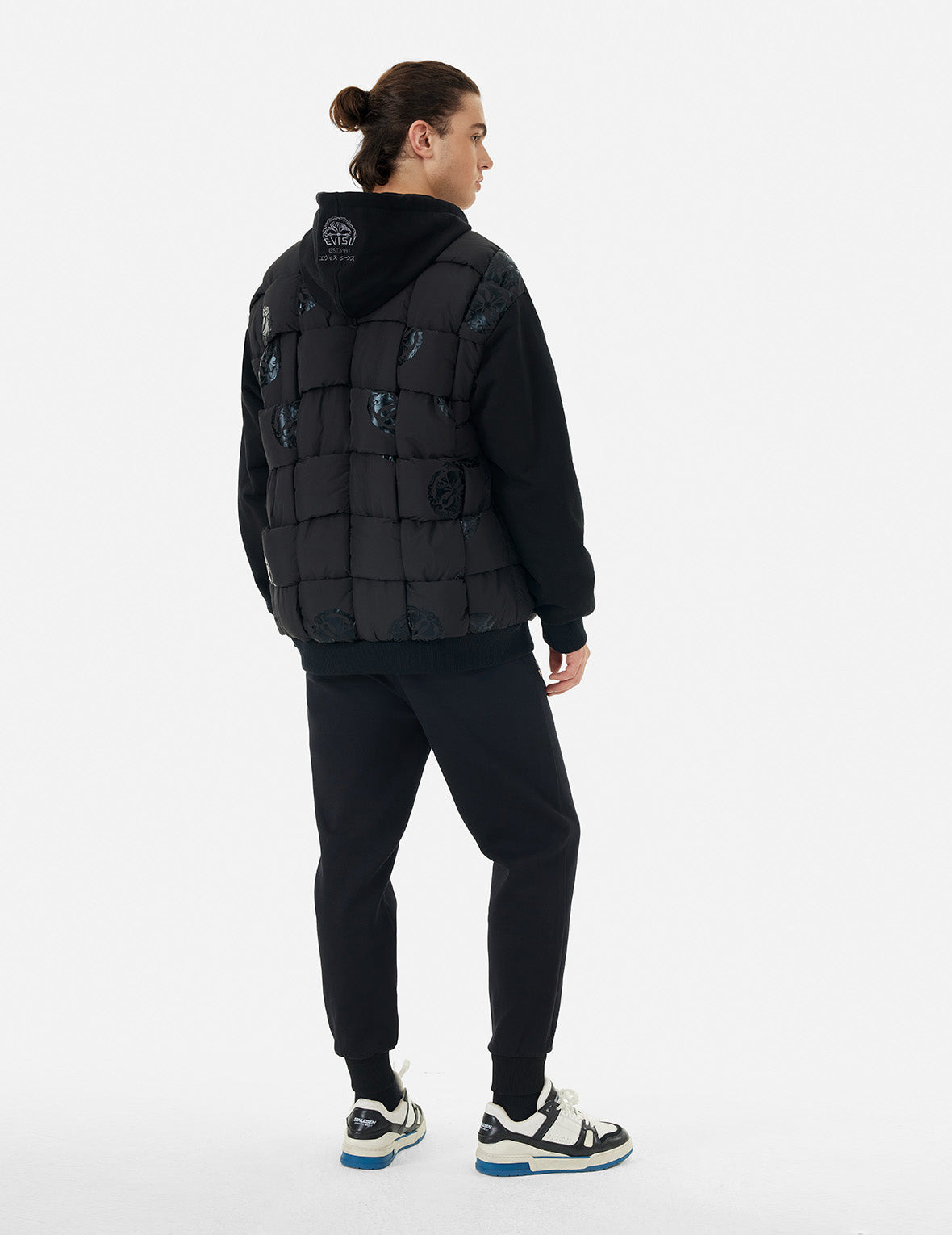KAMON PRINT LOOSE FIT PADDED BOMBER JACKET - 2