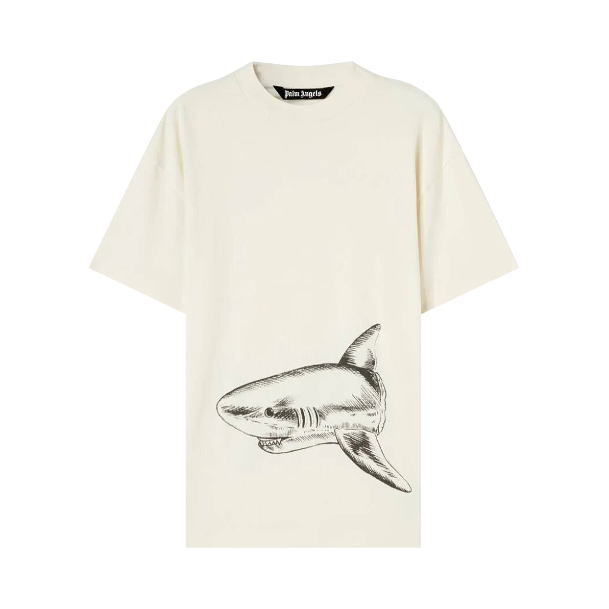Palm Angels Broken Shark Classic Tee 'Butter' - 1