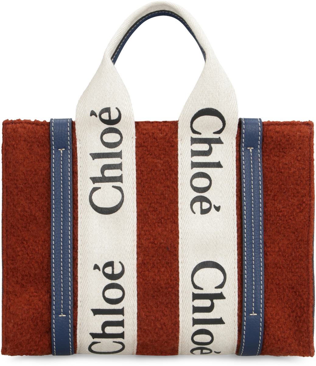 CHLOÉ WOODY SMALL TOTE WOOL - 2