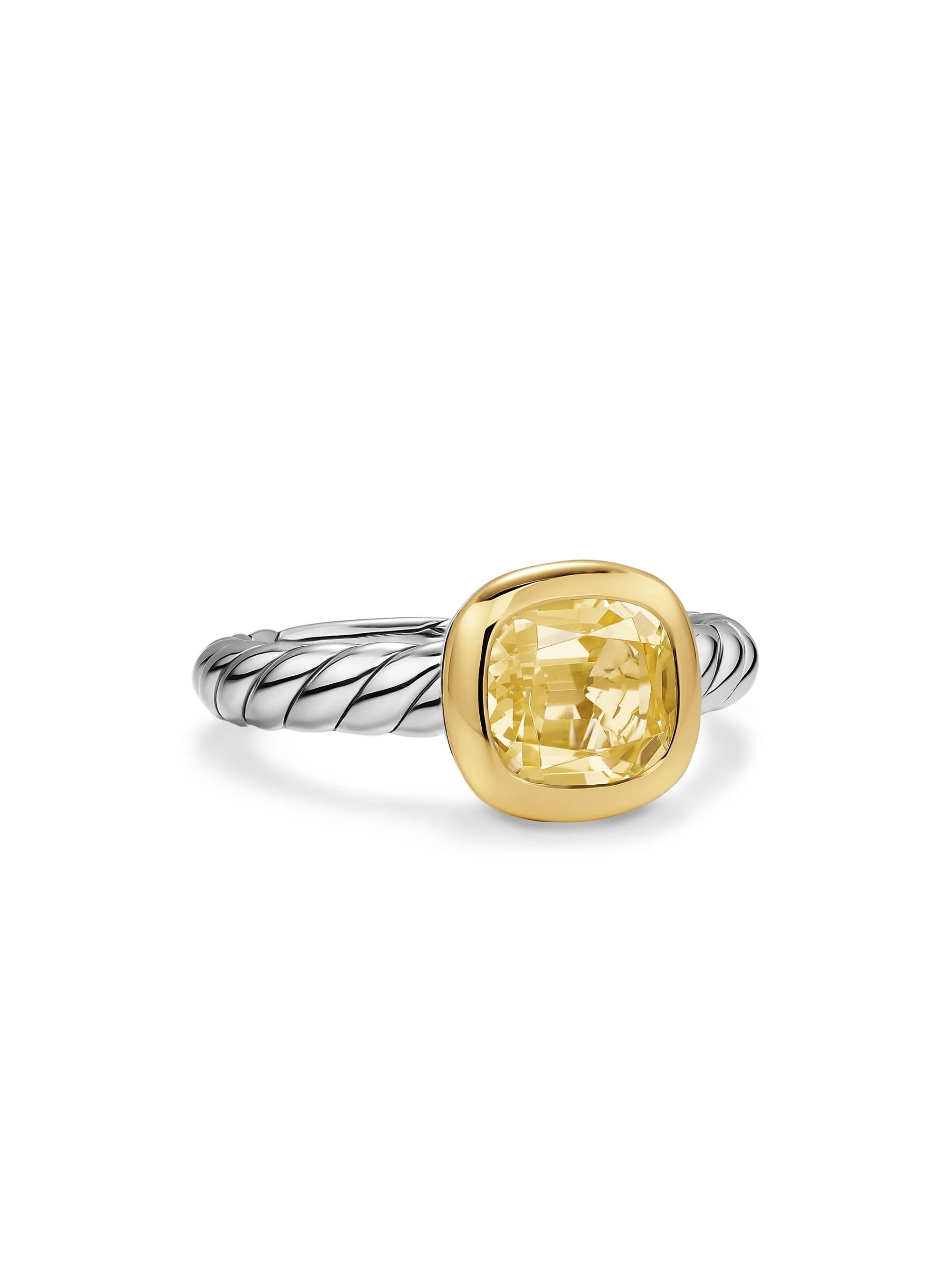 Women's DY Mercer Color Stone Ring in Sterling Silver - Champagne Citrine - 1