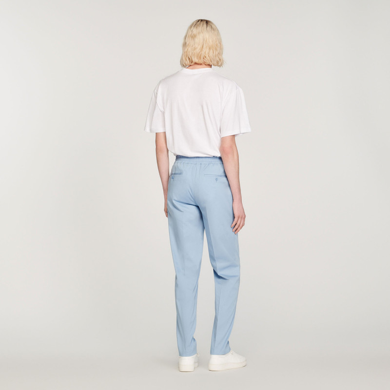 Elasticated straight-leg pants 6