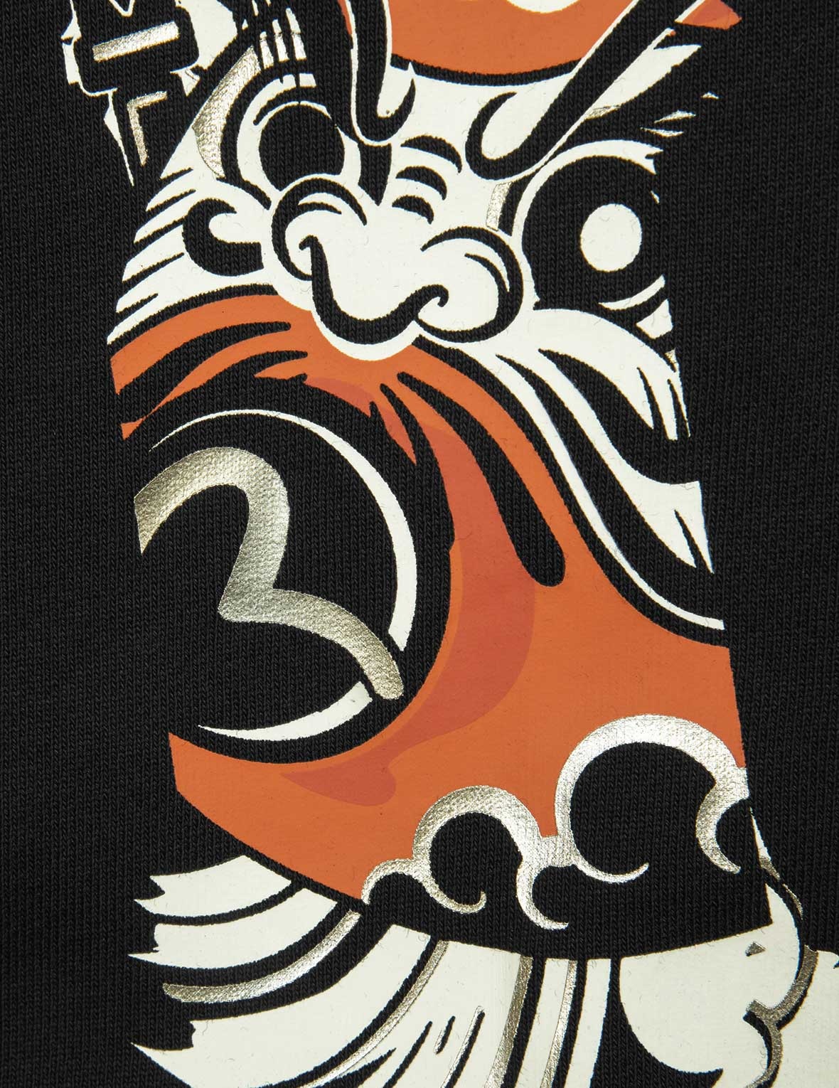 Logo and Ninja Daruma Daicock Print Relax Fit Sweatshirt - 6