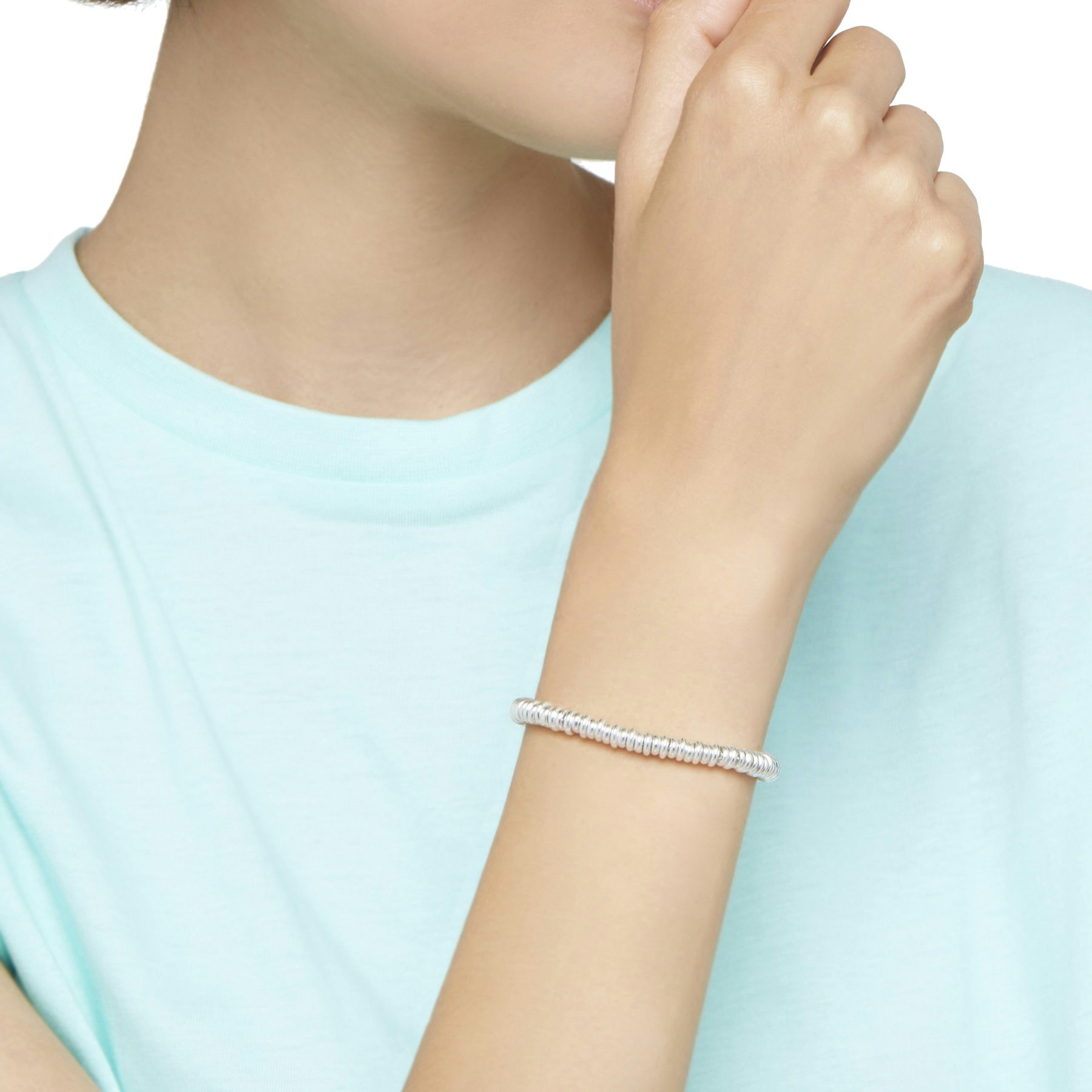 SILVER RONDELLE BRACELET - 3