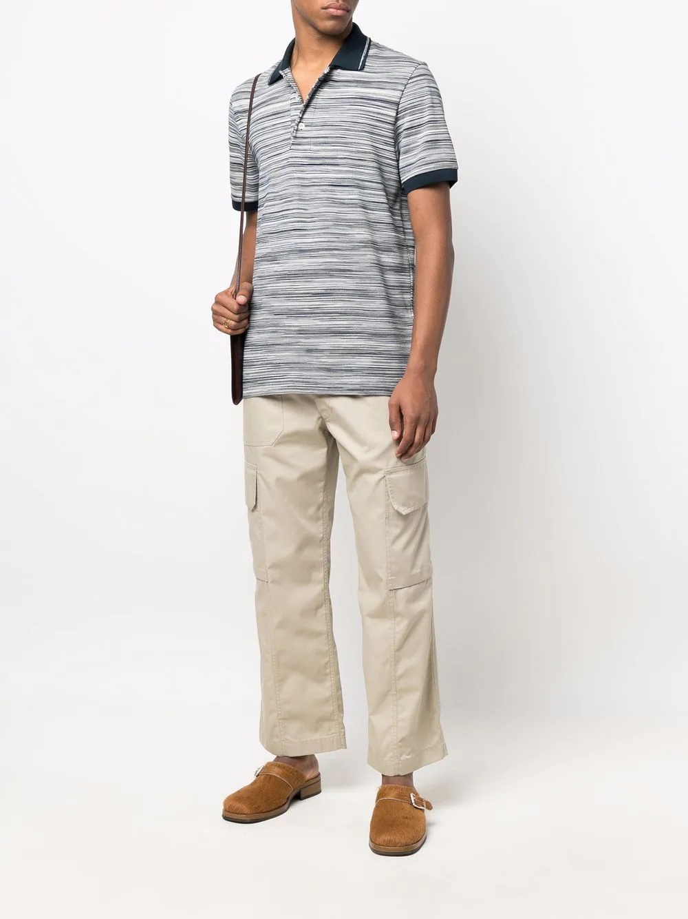 striped short-sleeve polo shirt - 2