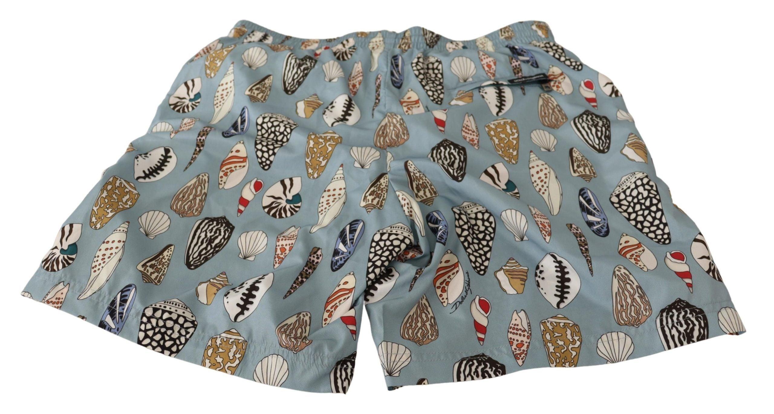Dolce & Gabbana Blue Seashell Beachwear Swimwear Shorts - 5