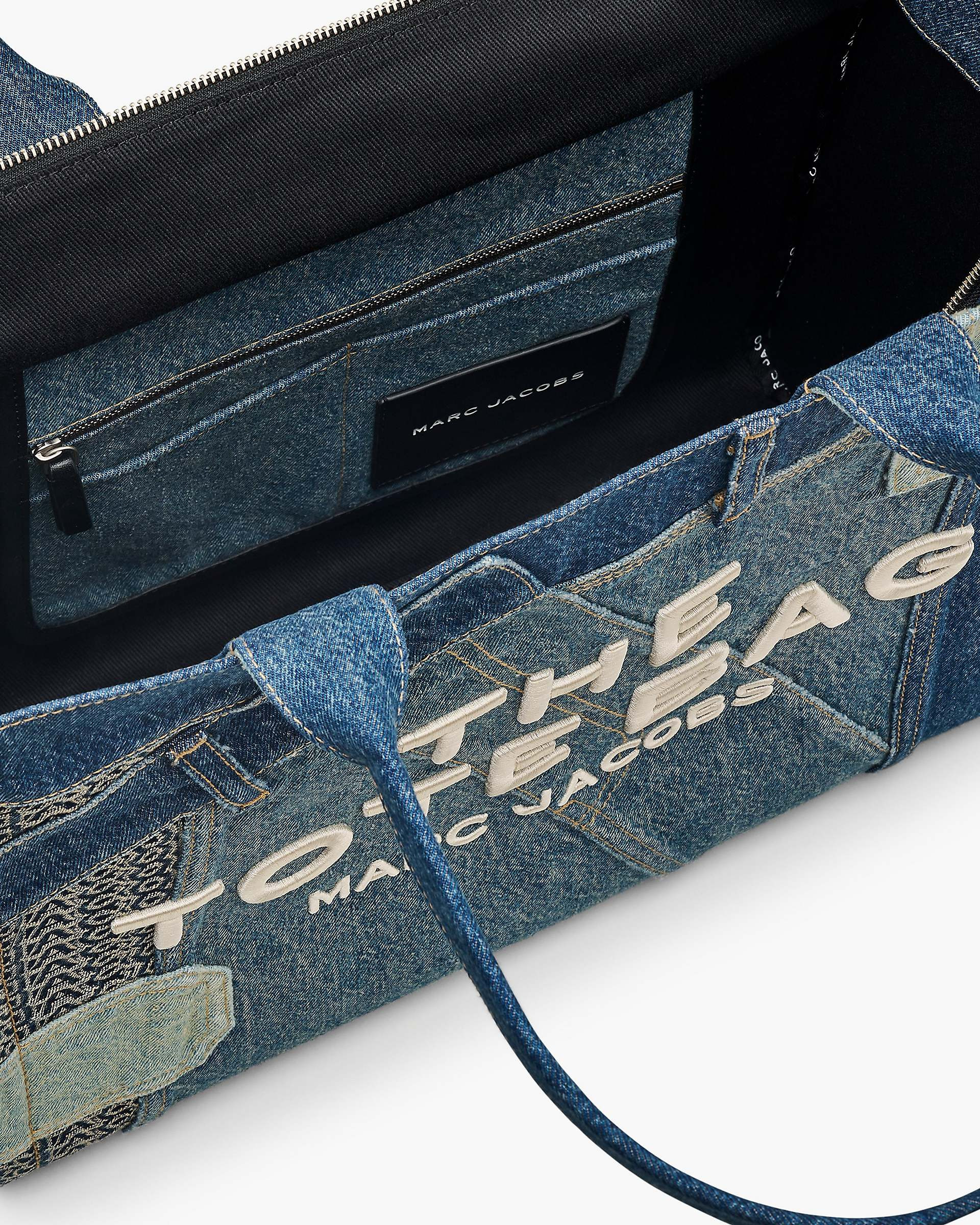 THE DECONSTRUCTED DENIM LARGE TOTE BAG - 5