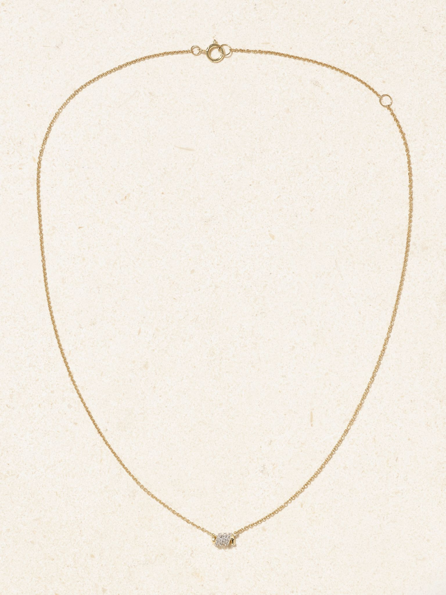 Twinkling Twine 10-karat gold diamond choker Gold - 4
