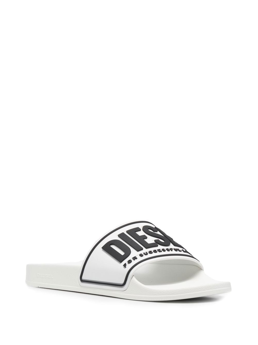 embossed-logo flat slides - 2