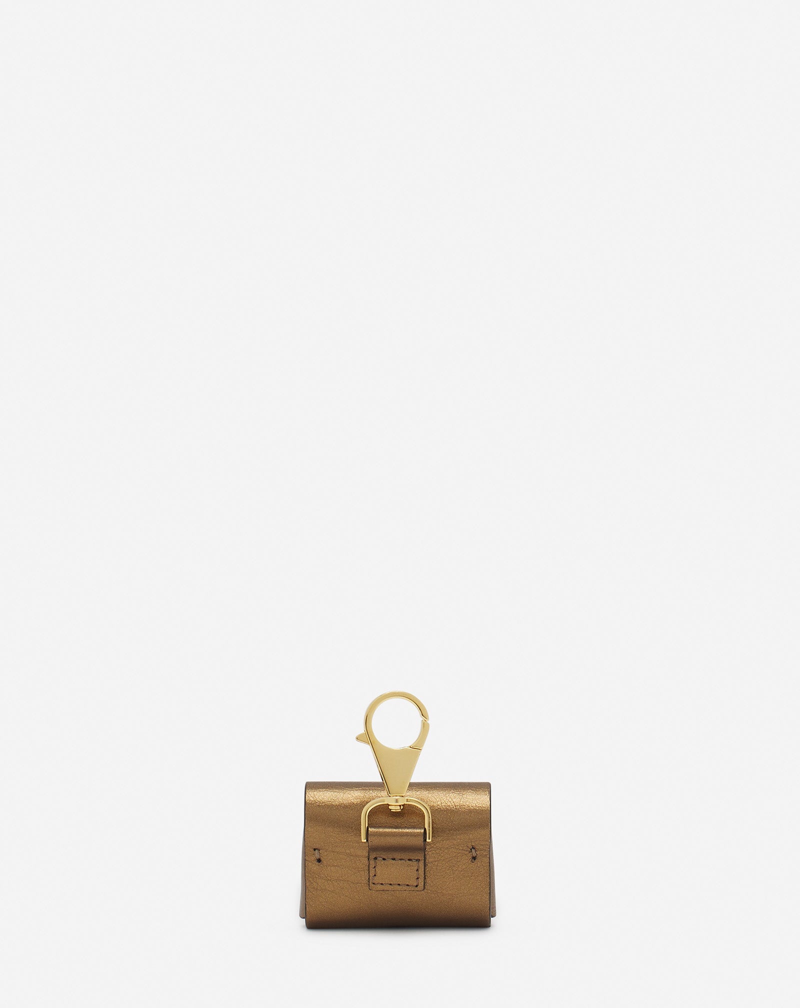 LANVIN SIGNATURE CASE FOR AIRPODS PRO IN METALLIC GRAINED LEATHER - 3