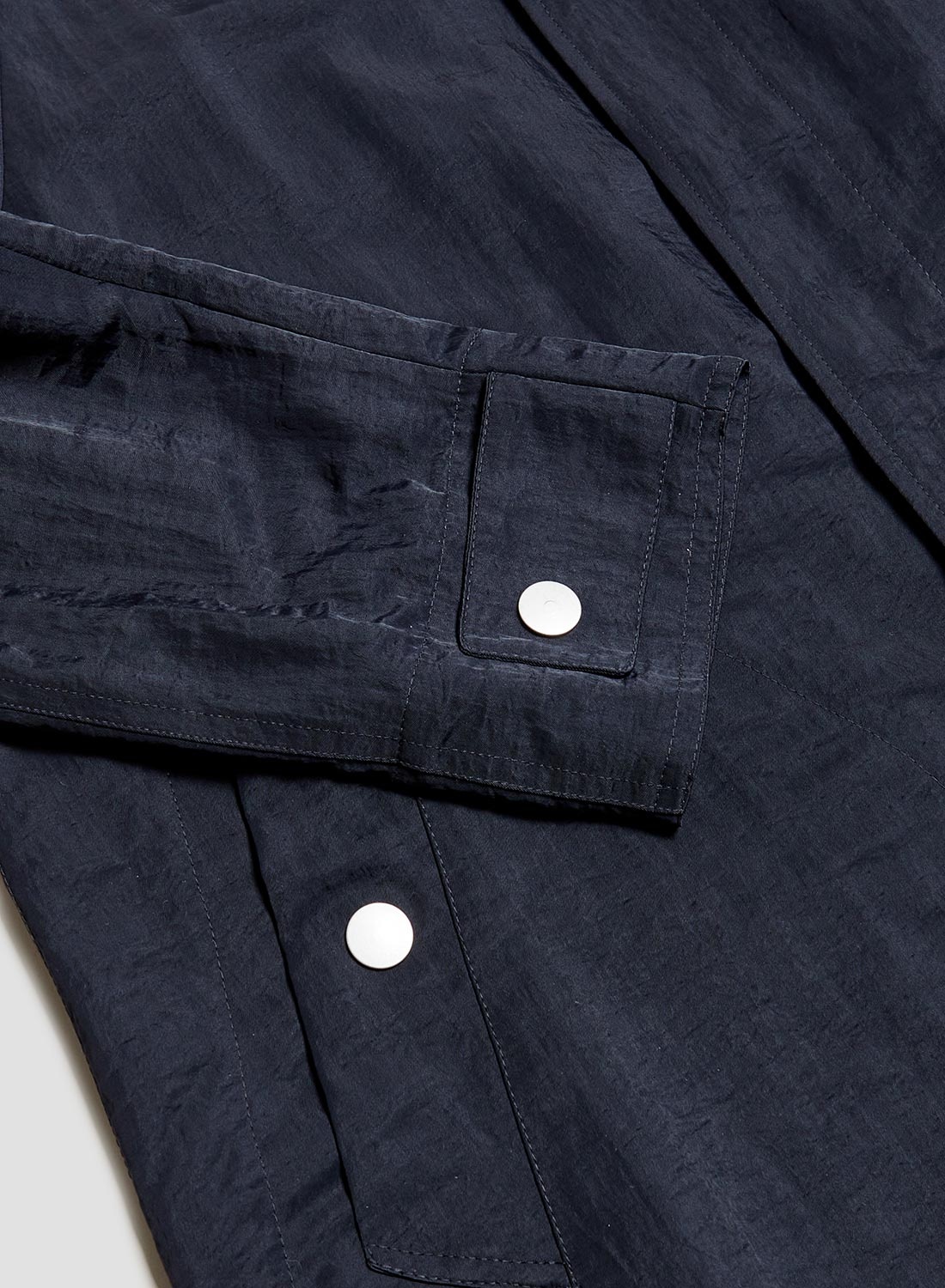 Nam Coat in Navy Nylon - 8