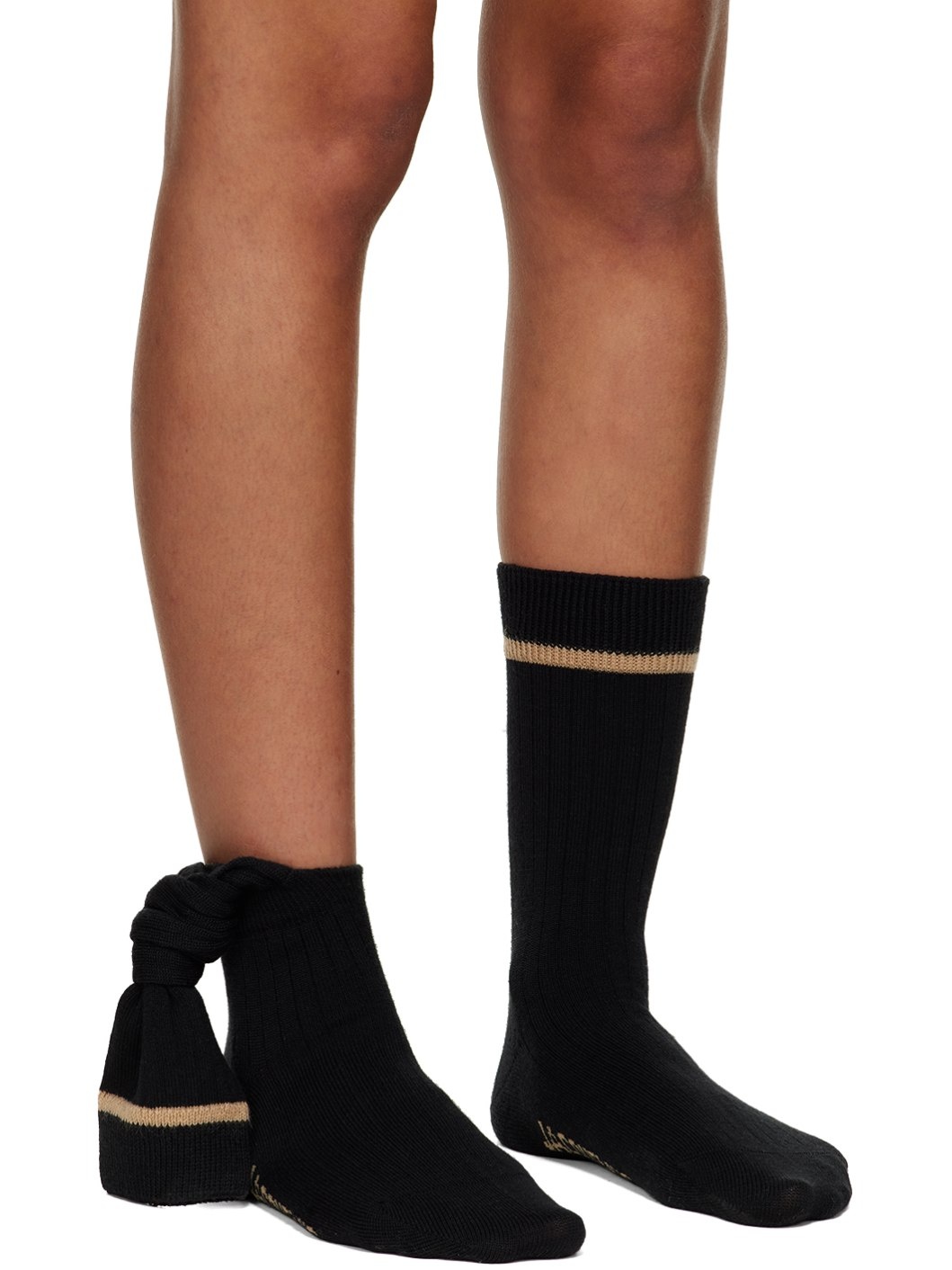 Black Le Papier 'Les Chaussettes Noeud' Socks - 4