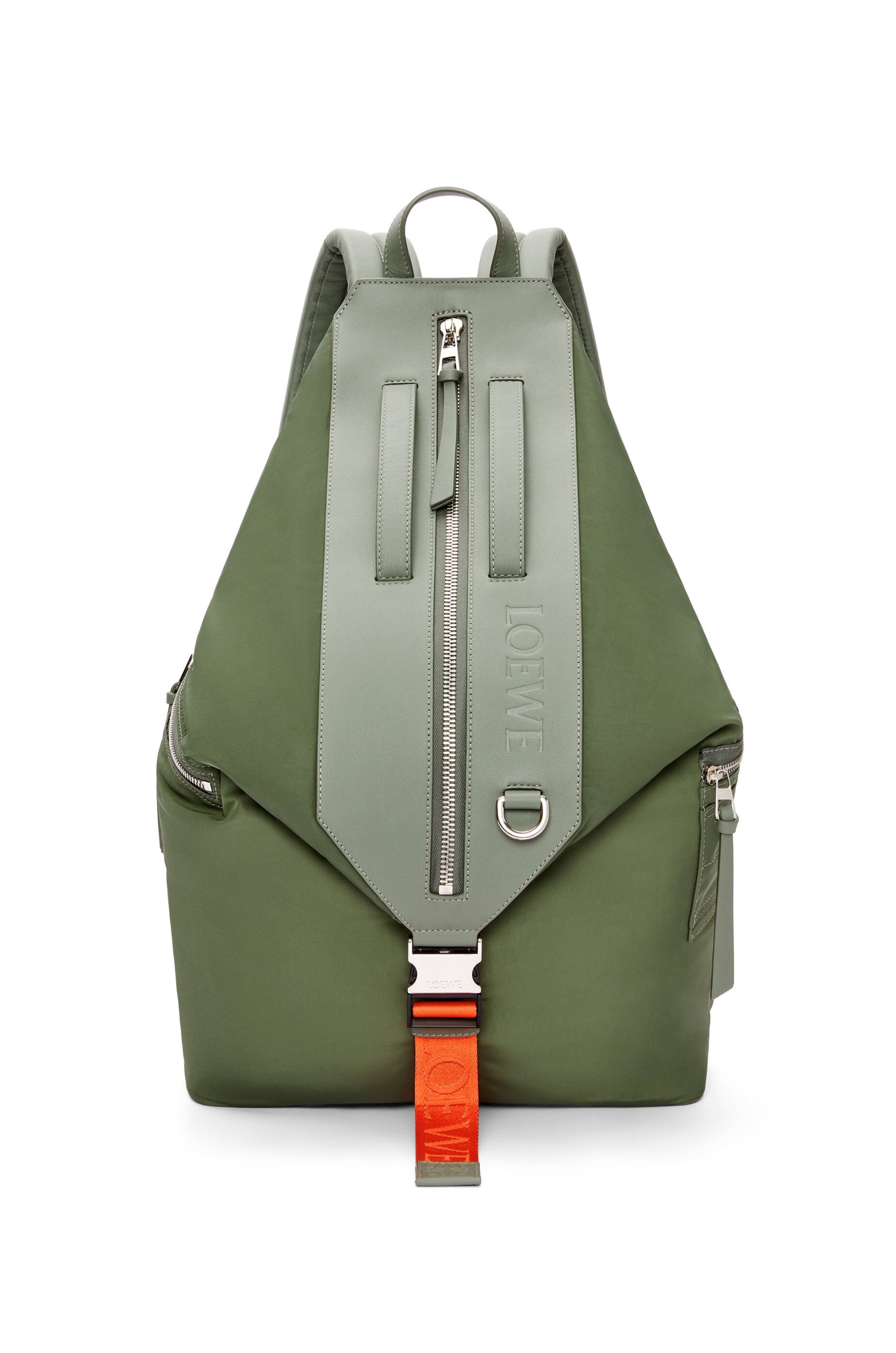 Convertible backpack in nylon and calfskin - 1