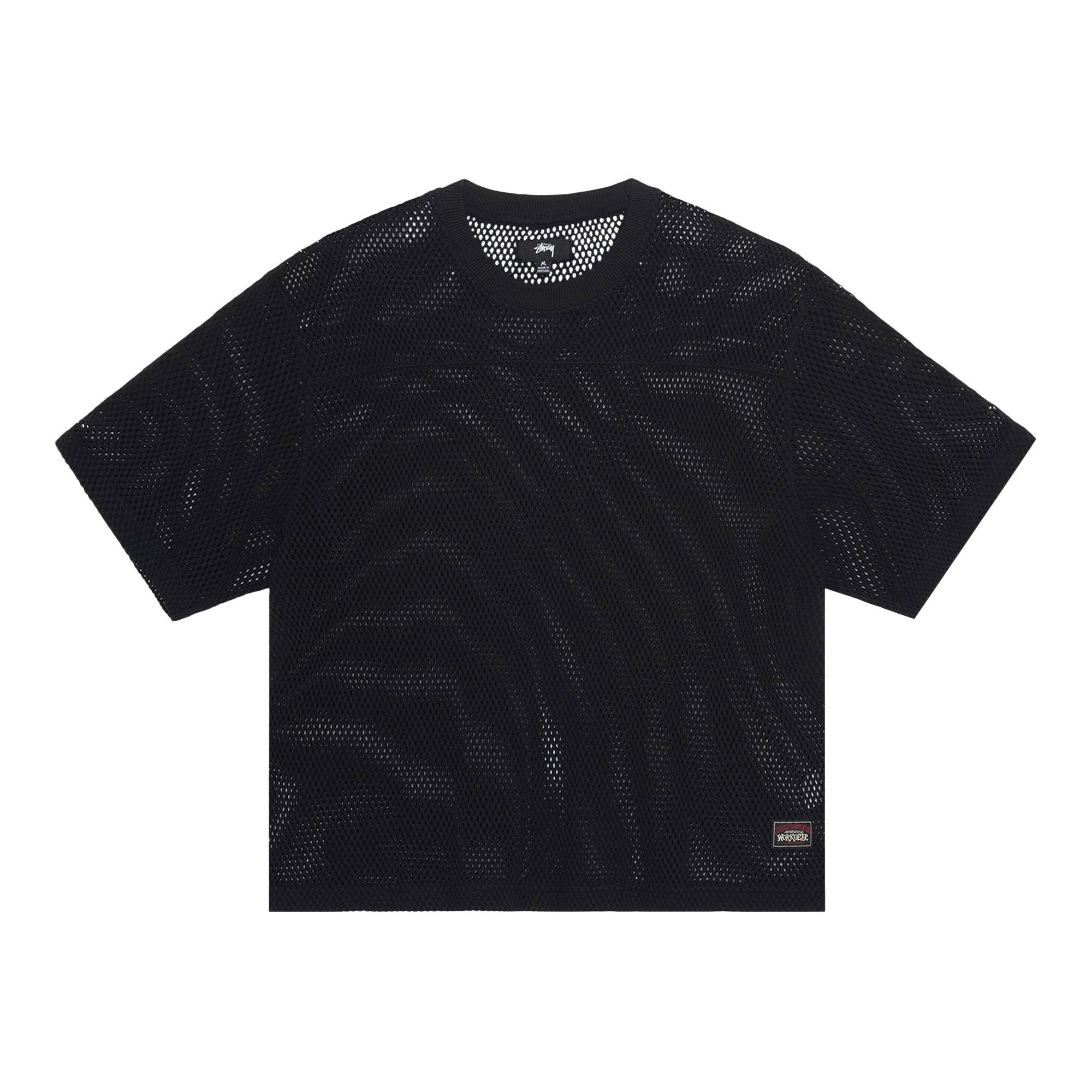 Stussy Mesh Jersey Crew 'Black' - 1