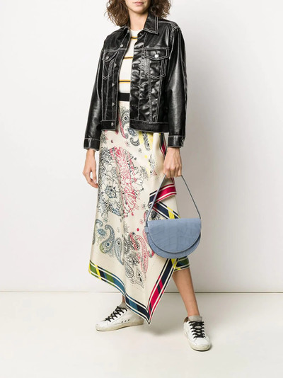 Golden Goose Kaylee bandana-print silk skirt outlook