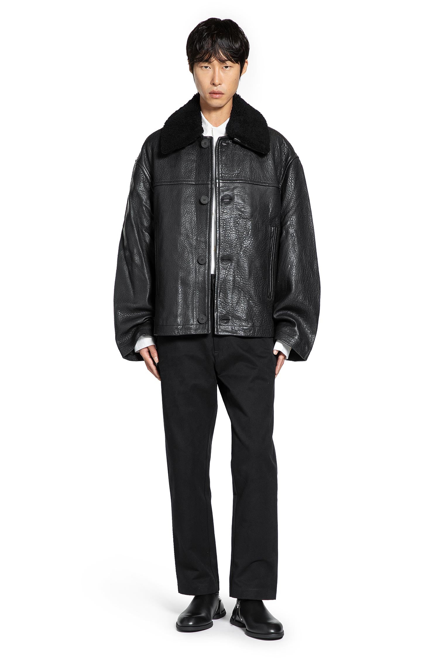 Shearling Collar Jacket - 5