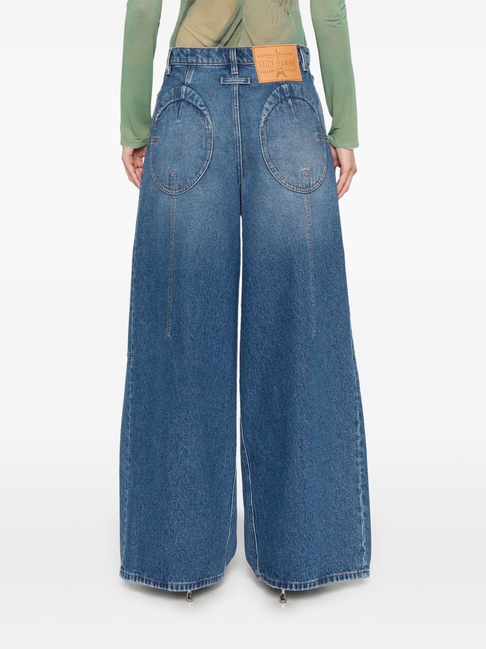 logo-embroidered jeans - 4