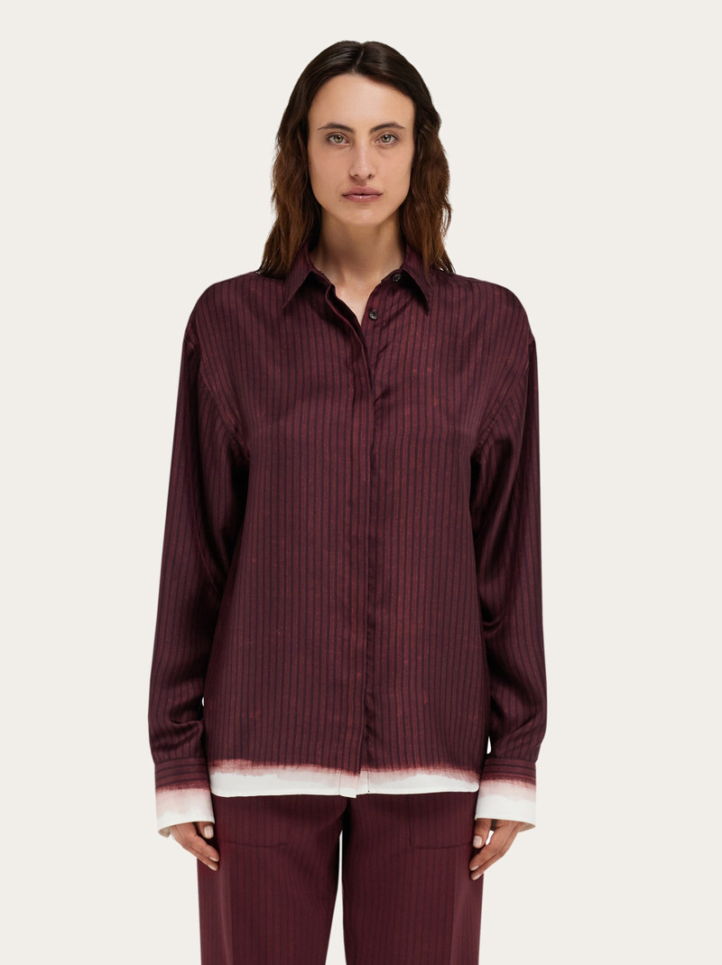FERRAGAMO Printed silk shirt outlook