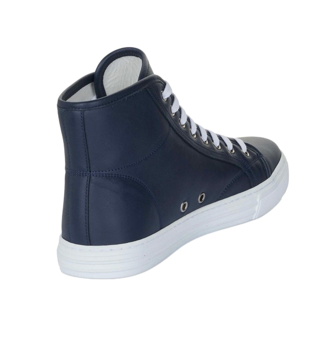 Gucci Leather High Top Sneaker 'Dark Blue' 423300-A9L00-4009 - 4