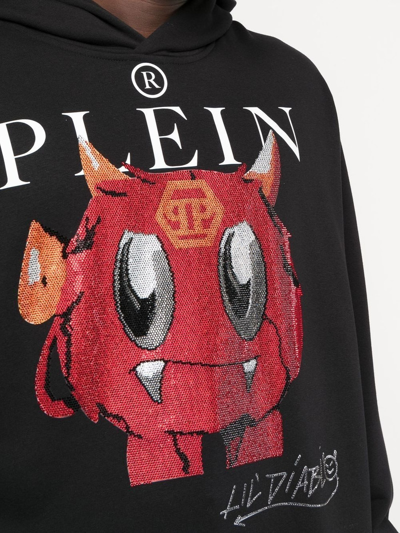 Monsters print logo hoodie 5