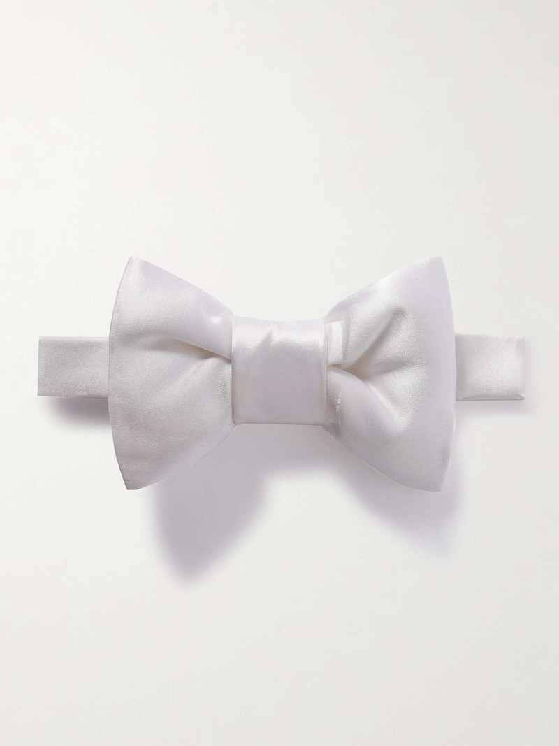 Pre-Tied Silk-Satin Bow Tie - 1