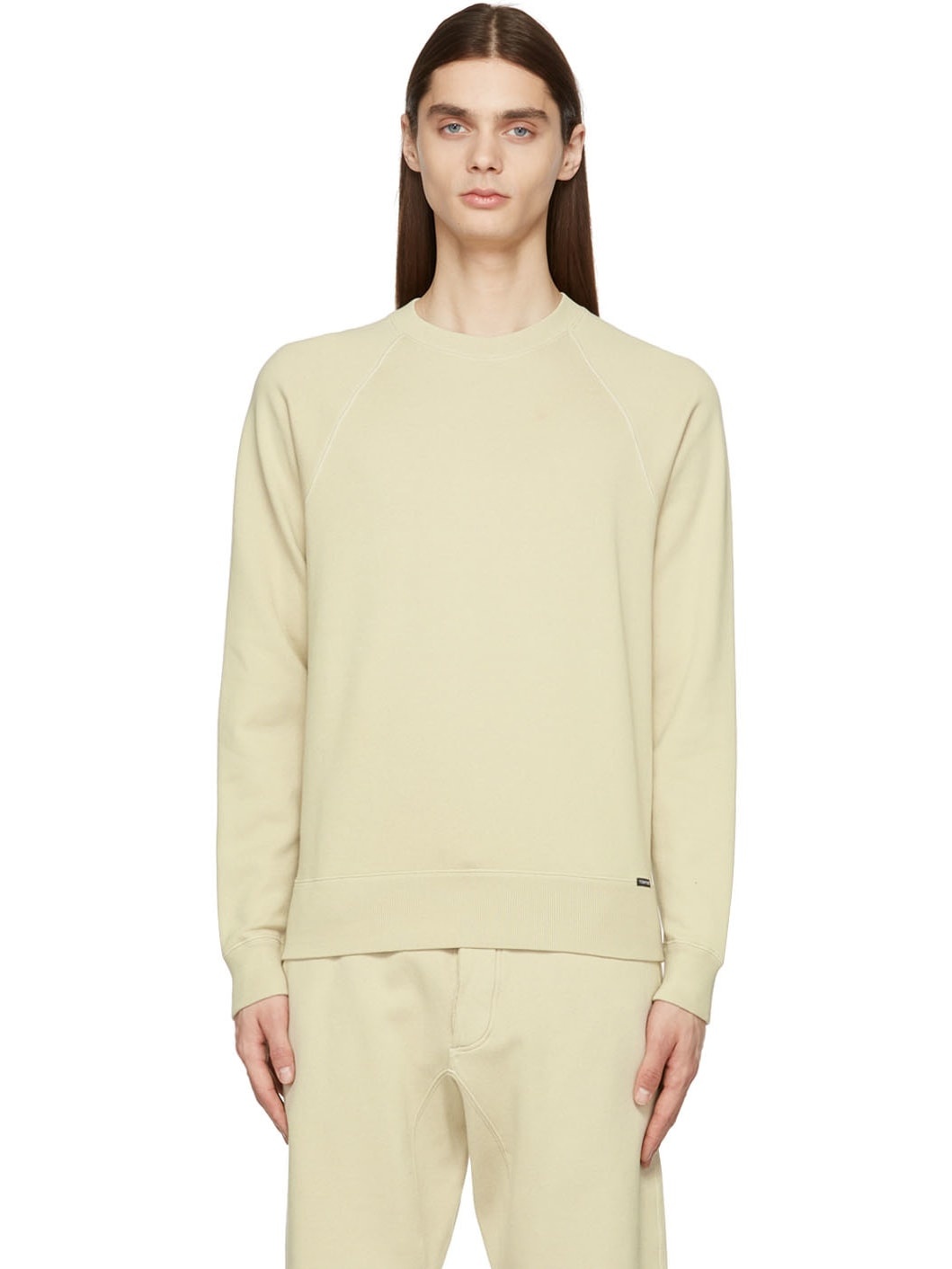 Beige Crewneck Sweatshirt - 1