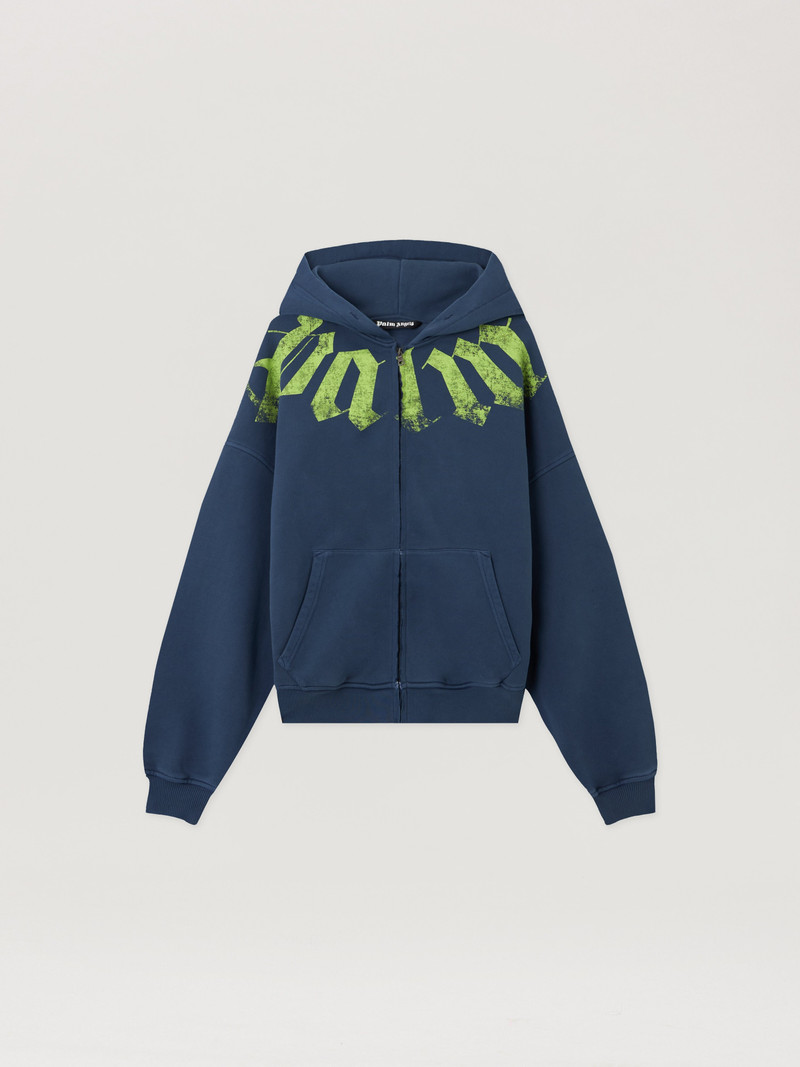 Big Neck Logo Zip Loose Hoodie 1
