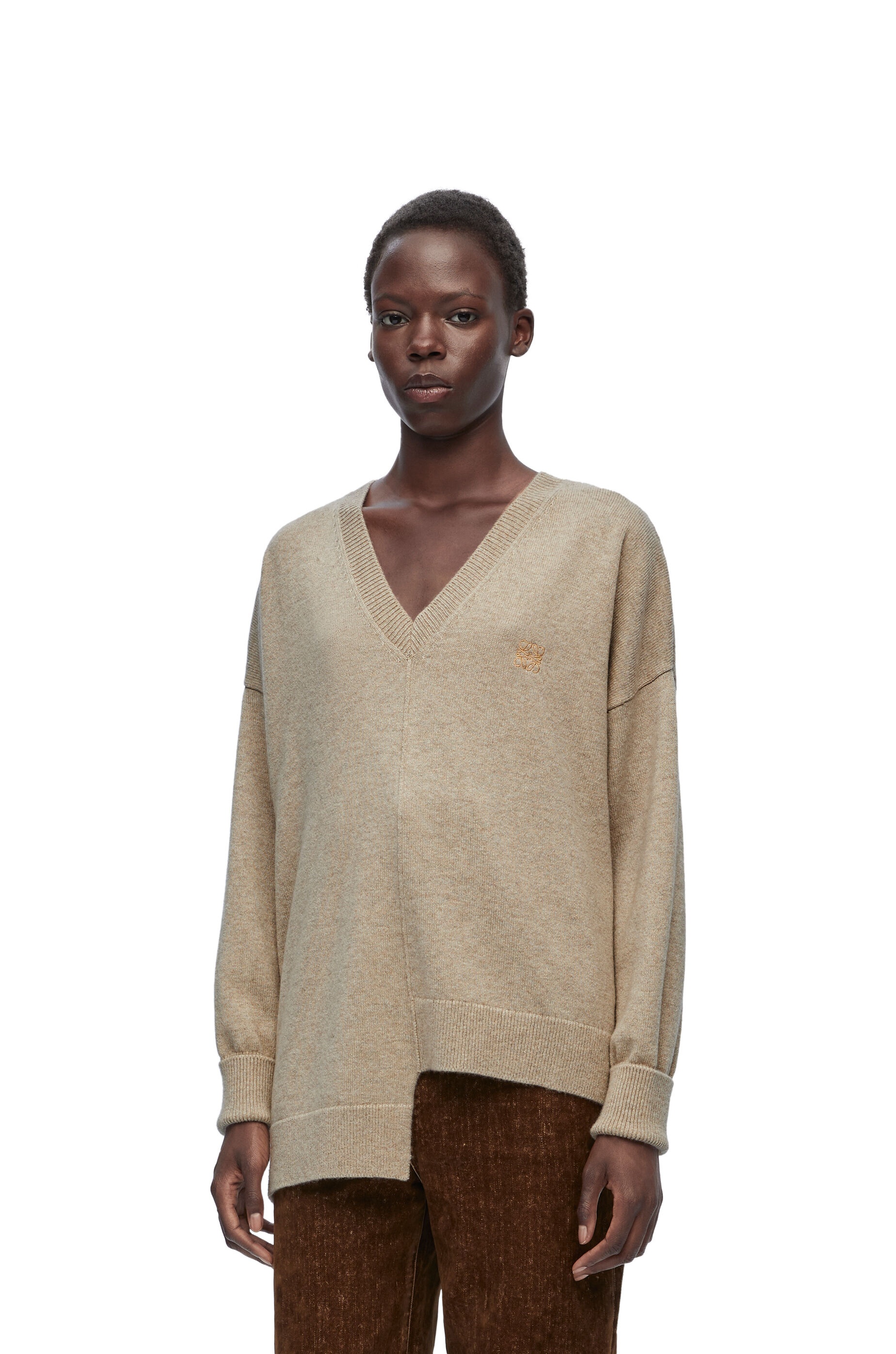 Asymmetric sweater in cashmere - 3
