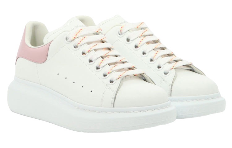 (WMNS) Alexander McQueen Oversized Larry Leather Sneakers 'White Pink' 718139WHGP58937 - 3