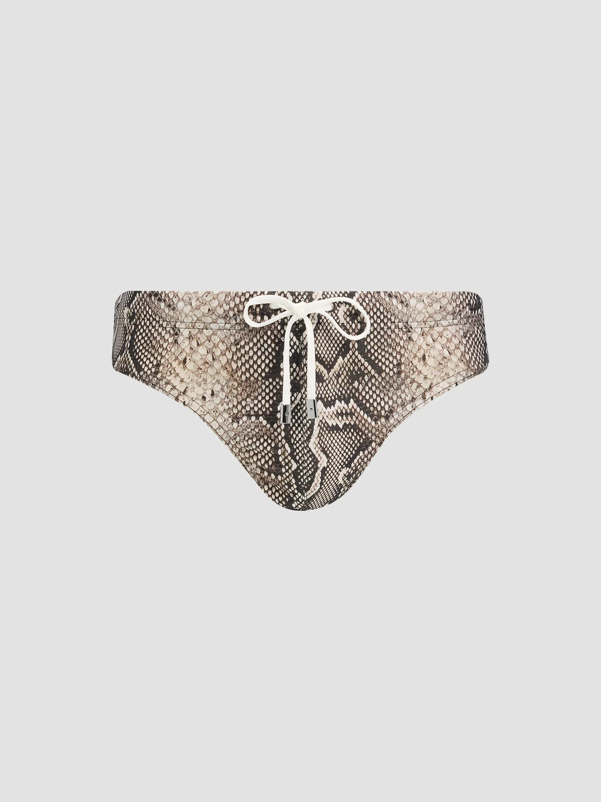 Men's Snake Jersey Swim Brief - Snake Print - 1