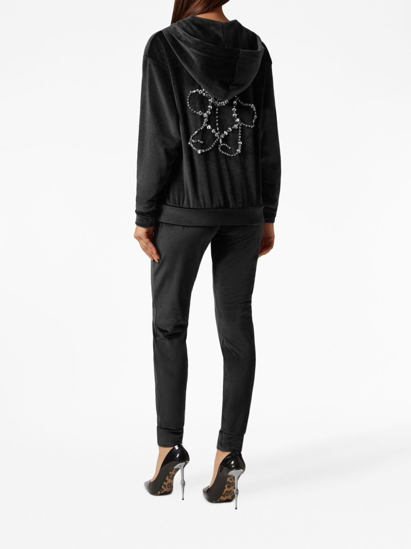 crystal-embellished plush tracksuit set 3