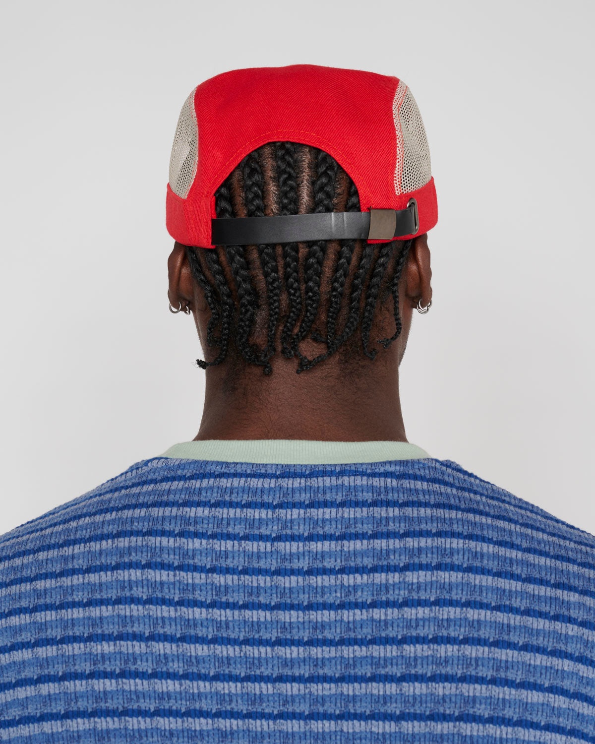 Mesh Panel Camp Hat - Red - 5