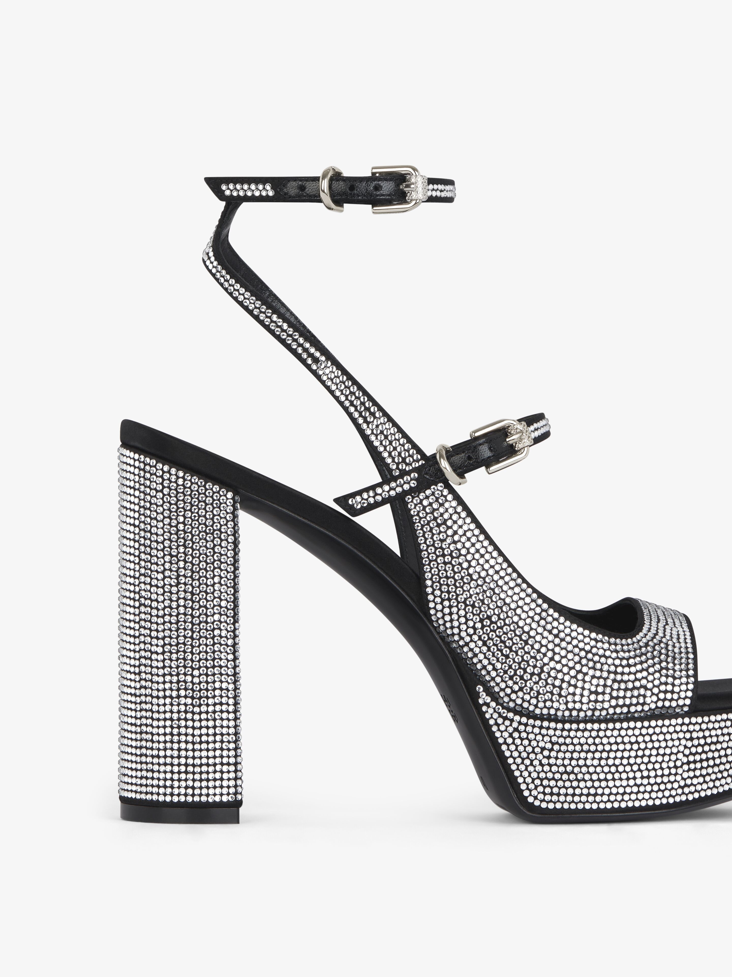 VOYOU PLATFORM SANDALS IN STRASS - 5