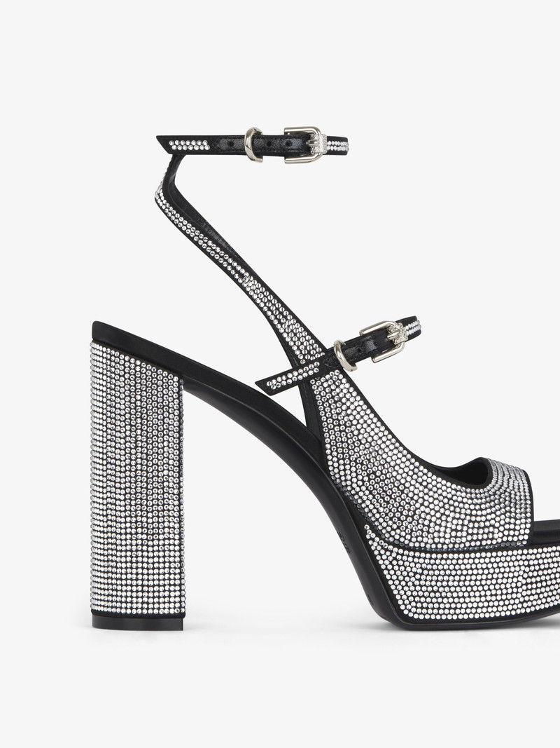 VOYOU PLATFORM SANDALS IN STRASS 5