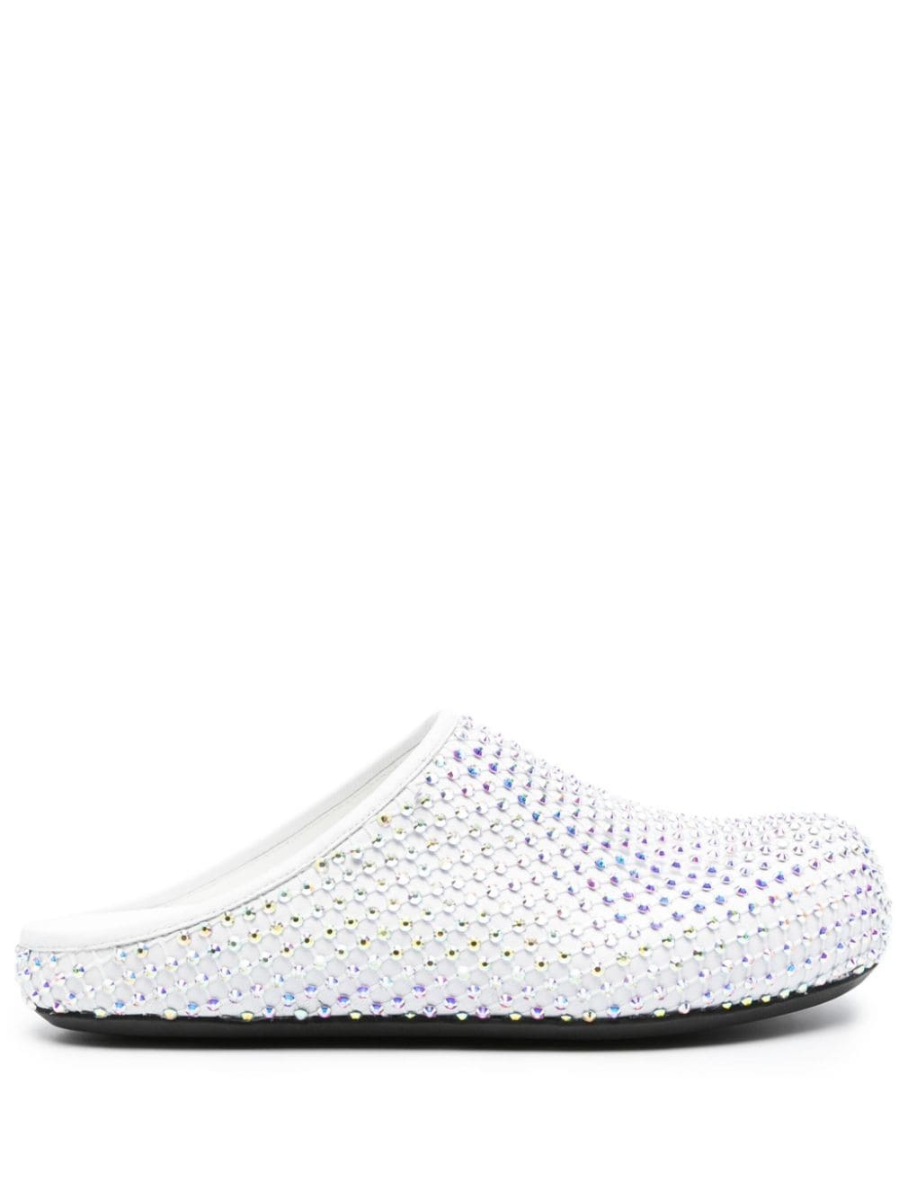glass-crystals leather slippers - 1